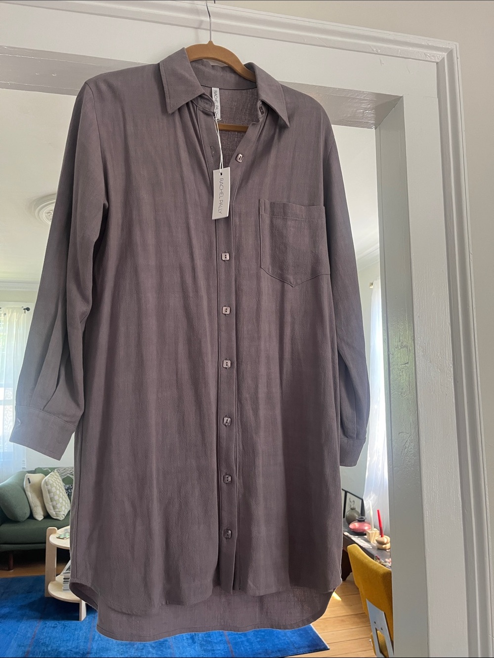Rachel Pally NWT Linen Rosie Shirt Dress - Fog